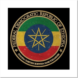 Vintage Federal Democratic Republic of Ethiopia Africa African Flag Posters and Art